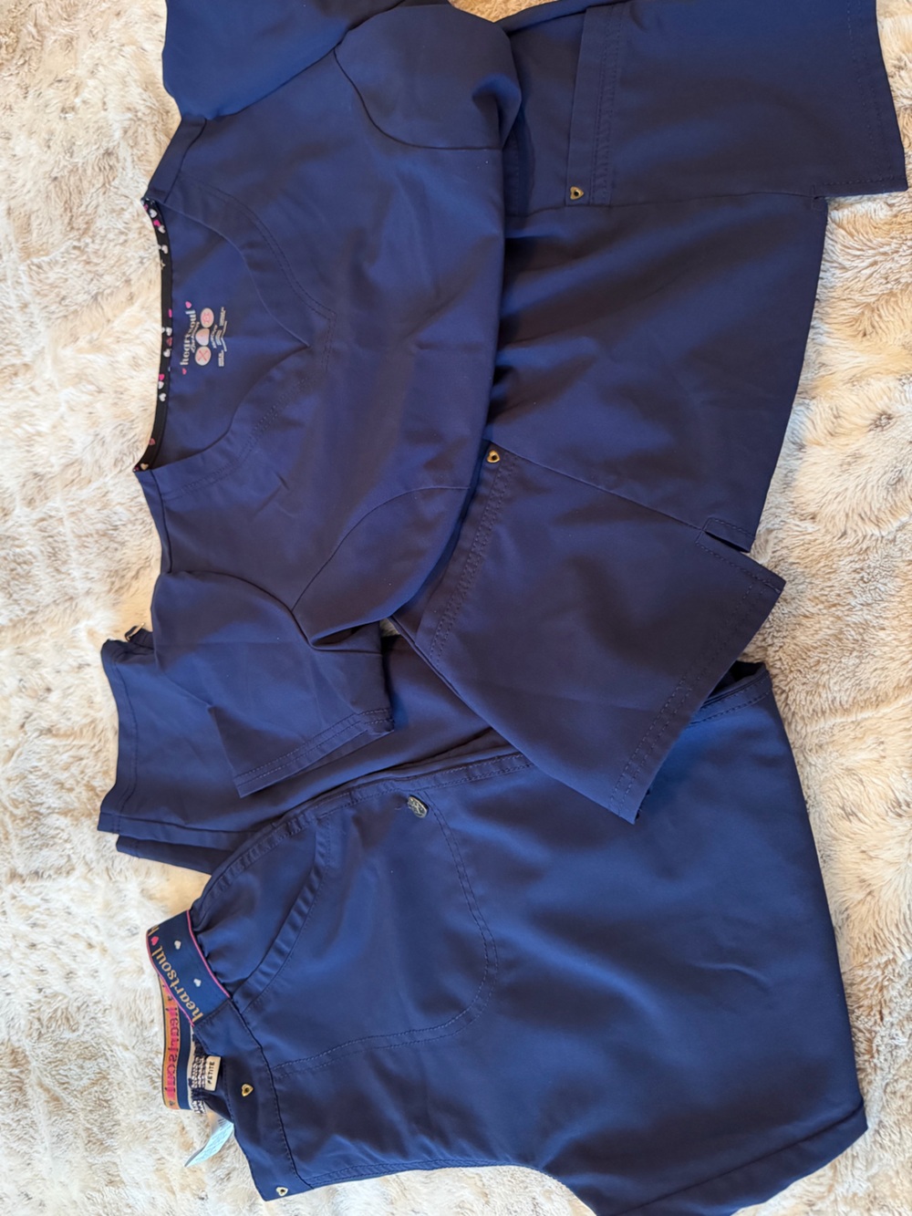 HeartSoul Navy Blue Medical Scrub Tops